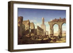 Ruins of the Mosque of the Caliph El Haken, Cairo, c.1840-Prosper Georges Antoine Marilhat-Framed Giclee Print