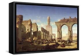 Ruins of the Mosque of the Caliph El Haken, Cairo, c.1840-Prosper Georges Antoine Marilhat-Framed Stretched Canvas