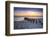 Ruins of the Old Naples Pier at Sunset on the Ocean-steffstarr-Framed Photographic Print