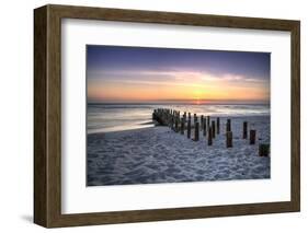 Ruins of the Old Naples Pier at Sunset on the Ocean-steffstarr-Framed Photographic Print