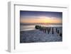 Ruins of the Old Naples Pier at Sunset on the Ocean-steffstarr-Framed Photographic Print