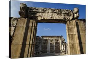 Ruins of the Old Synagogue in Capernaum by the Sea of Galilee, Israel, Middle East-Yadid Levy-Stretched Canvas