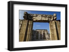 Ruins of the Old Synagogue in Capernaum by the Sea of Galilee, Israel, Middle East-Yadid Levy-Framed Photographic Print