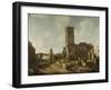 Ruins of the Old Town Hall of Amsterdam after the Fire of 7 July-Jan Abrahamsz. Beerstraten-Framed Art Print