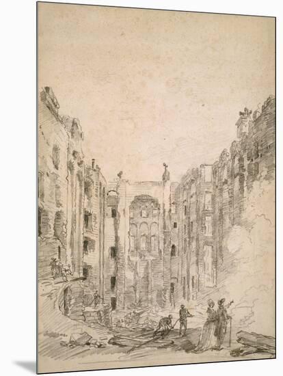 Ruins of the Opera After the Fire of 1781, 1781-Hubert Robert-Mounted Giclee Print