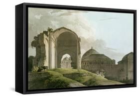 Ruins of the Palace at Madurai, Engraved by Thomas and William-Thomas & William Daniell-Framed Stretched Canvas