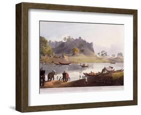 Ruins of the Port at Juanpore on the River Goomtee, 1824 (Colour Aquatint)-Henry Salt-Framed Giclee Print