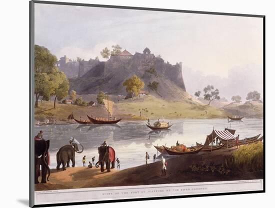 Ruins of the Port at Juanpore on the River Goomtee, 1824 (Colour Aquatint)-Henry Salt-Mounted Giclee Print