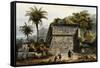 Ruins of the Pyramid of Xochicalco (Ruinas De La Piramide De Xochicalco)-Carl Nebel-Framed Stretched Canvas