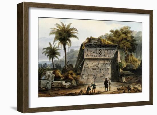 Ruins of the Pyramid of Xochicalco (Ruinas De La Piramide De Xochicalco)-Carl Nebel-Framed Giclee Print