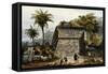 Ruins of the Pyramid of Xochicalco (Ruinas De La Piramide De Xochicalco)-Carl Nebel-Framed Stretched Canvas