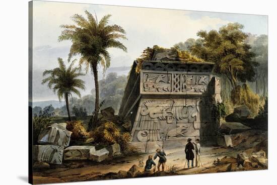 Ruins of the Pyramid of Xochicalco (Ruinas De La Piramide De Xochicalco)-Carl Nebel-Stretched Canvas