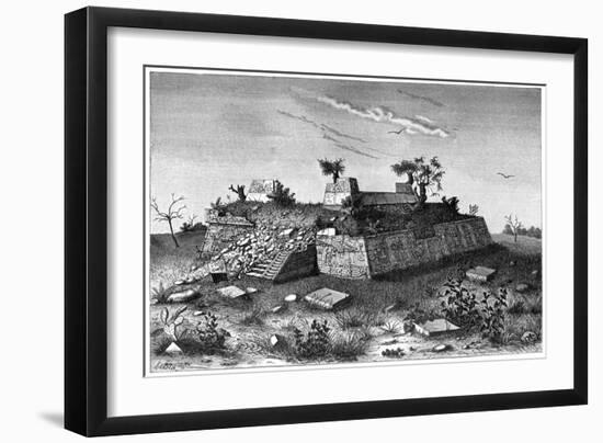 Ruins of the Pyramid Steps of Xochicalco, Mexico, 1901-null-Framed Giclee Print