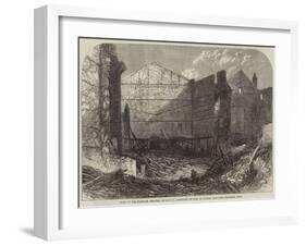 Ruins of the Standard Theatre, Shoreditch, Destroyed by Fire on Sunday Last-null-Framed Giclee Print