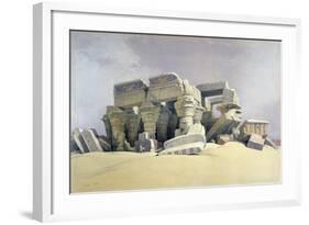 Ruins of the Temple of Kom Ombo, 19th Century-David Roberts-Framed Giclee Print