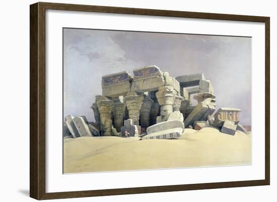 Ruins of the Temple of Kom Ombo, 19th Century-David Roberts-Framed Giclee Print