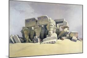 Ruins of the Temple of Kom Ombo, 19th Century-David Roberts-Mounted Giclee Print