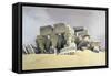 Ruins of the Temple of Kom Ombo, 19th Century-David Roberts-Framed Stretched Canvas
