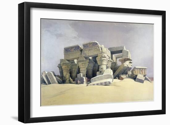 Ruins of the Temple of Kom Ombo, 19th Century-David Roberts-Framed Giclee Print