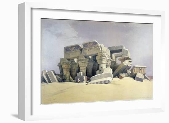 Ruins of the Temple of Kom Ombo, 19th Century-David Roberts-Framed Giclee Print