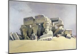 Ruins of the Temple of Kom Ombo, 19th Century-David Roberts-Mounted Giclee Print