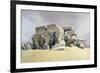 Ruins of the Temple of Kom Ombo, 19th Century-David Roberts-Framed Giclee Print