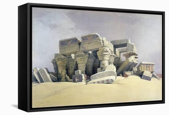 Ruins of the Temple of Kom Ombo, 19th Century-David Roberts-Framed Stretched Canvas