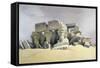 Ruins of the Temple of Kom Ombo, 19th Century-David Roberts-Framed Stretched Canvas