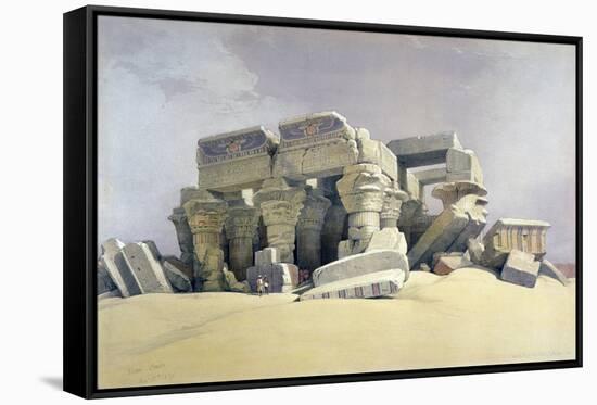 Ruins of the Temple of Kom Ombo, 19th Century-David Roberts-Framed Stretched Canvas