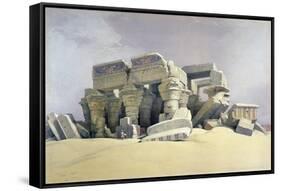 Ruins of the Temple of Kom Ombo, 19th Century-David Roberts-Framed Stretched Canvas