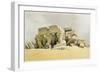 'Ruins of the Temple of Kom Ombo', Egypt, c1845-David Roberts-Framed Giclee Print