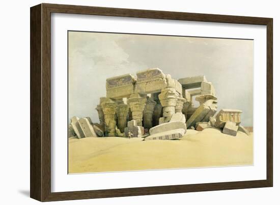 Ruins of the Temple of Kom Ombo, from "Egypt and Nubia", Vol.1 (Litho) (See also 84718)-David Roberts-Framed Giclee Print