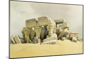 Ruins of the Temple of Kom Ombo, from "Egypt and Nubia", Vol.1 (Litho) (See also 84718)-David Roberts-Mounted Giclee Print