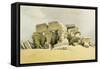 Ruins of the Temple of Kom Ombo, from "Egypt and Nubia", Vol.1 (Litho) (See also 84718)-David Roberts-Framed Stretched Canvas
