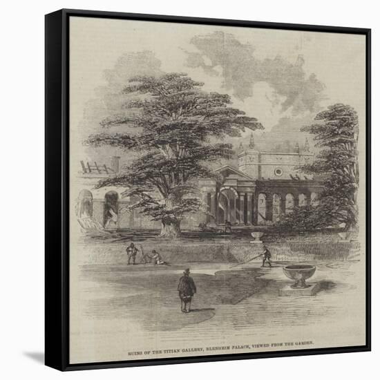 Ruins of the Titian Gallery, Blenheim Palace, Viewed from the Garden-null-Framed Stretched Canvas