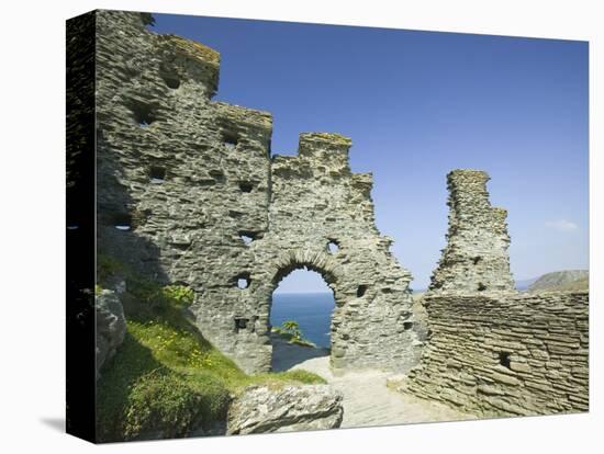 Ruins of Tintagel Castle-Ashley Cooper-Stretched Canvas