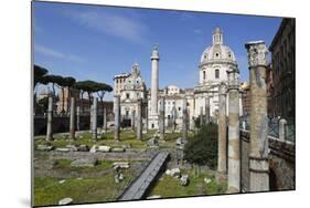 Ruins of Trajan Forum (Foro Traiano) with Trajan's Column and Santa Maria Di Loreto-Stuart Black-Mounted Photographic Print