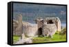 Ruins of Urquhart Castle at Loch Ness Inverness Highlands Scotland UK-vichie81-Framed Stretched Canvas