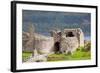 Ruins of Urquhart Castle at Loch Ness Inverness Highlands Scotland UK-vichie81-Framed Photographic Print