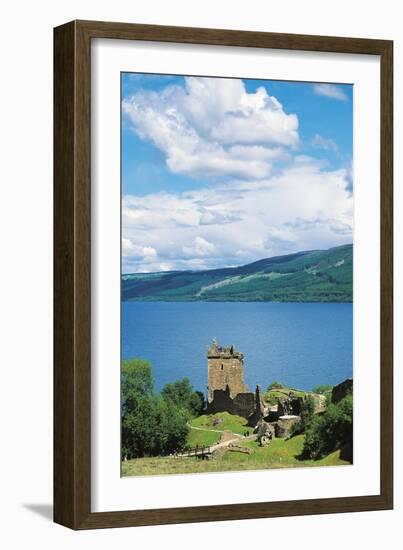 Ruins of Urquhart Castle on Banks of Loch Ness, Drumnadrochit, Scotland, United Kingdom-null-Framed Photographic Print