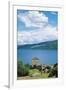 Ruins of Urquhart Castle on Banks of Loch Ness, Drumnadrochit, Scotland, United Kingdom-null-Framed Photographic Print