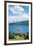 Ruins of Urquhart Castle on Banks of Loch Ness, Drumnadrochit, Scotland, United Kingdom-null-Framed Photographic Print