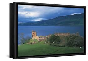 Ruins of Urquhart Castle on the Banks of Loch Ness, Drumnadrochit, Scotland, Uk-null-Framed Stretched Canvas