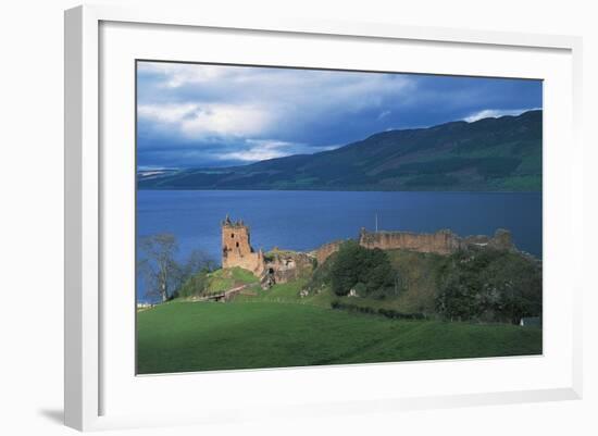 Ruins of Urquhart Castle on the Banks of Loch Ness, Drumnadrochit, Scotland, Uk-null-Framed Photographic Print