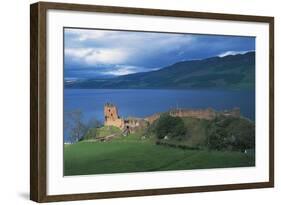 Ruins of Urquhart Castle on the Banks of Loch Ness, Drumnadrochit, Scotland, Uk-null-Framed Photographic Print