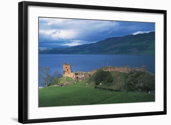 Ruins of Urquhart Castle on the Banks of Loch Ness, Drumnadrochit, Scotland, Uk-null-Framed Photographic Print