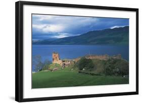 Ruins of Urquhart Castle on the Banks of Loch Ness, Drumnadrochit, Scotland, Uk-null-Framed Photographic Print