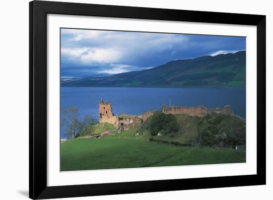 Ruins of Urquhart Castle on the Banks of Loch Ness, Drumnadrochit, Scotland, Uk-null-Framed Photographic Print