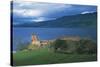 Ruins of Urquhart Castle on the Banks of Loch Ness, Drumnadrochit, Scotland, Uk-null-Stretched Canvas