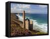 Ruins of Wheal Coates Tin Mine Engine House, Near St Agnes, Cornwall, England-Stuart Black-Framed Stretched Canvas